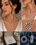 Circle with Marquise Diamond Pendant