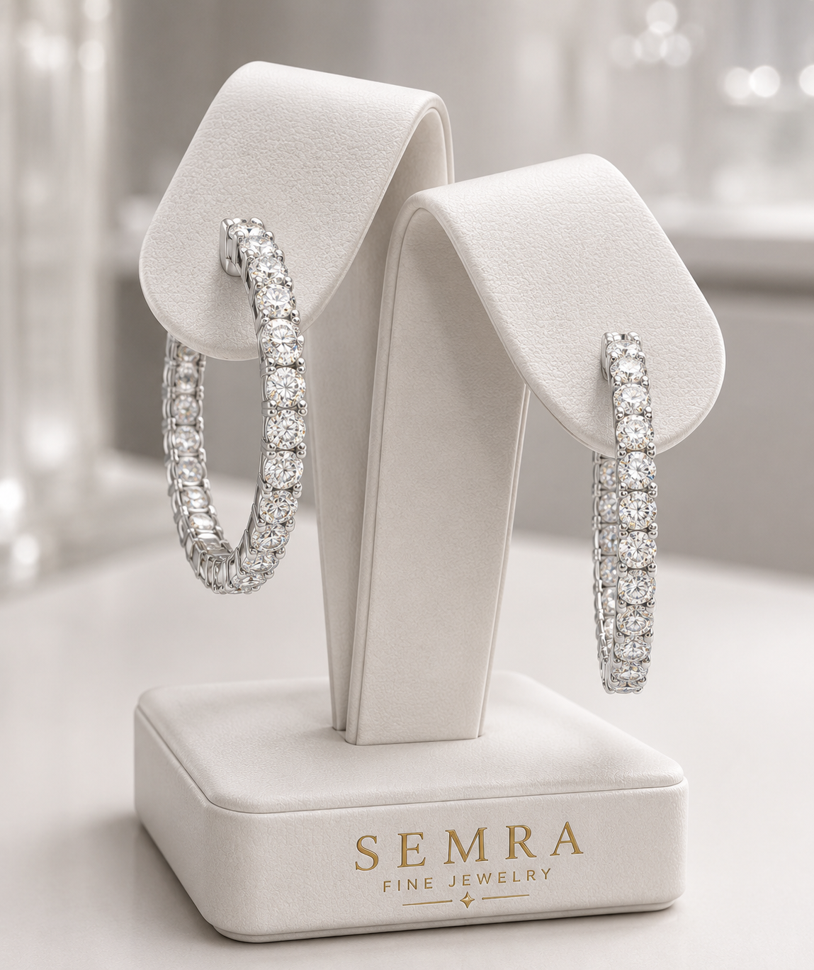 Diamond Inside-Out Hoop Earrings