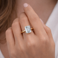 4ct Emerald Cut Solitaire Lab Grown Diamond Engagement Ring