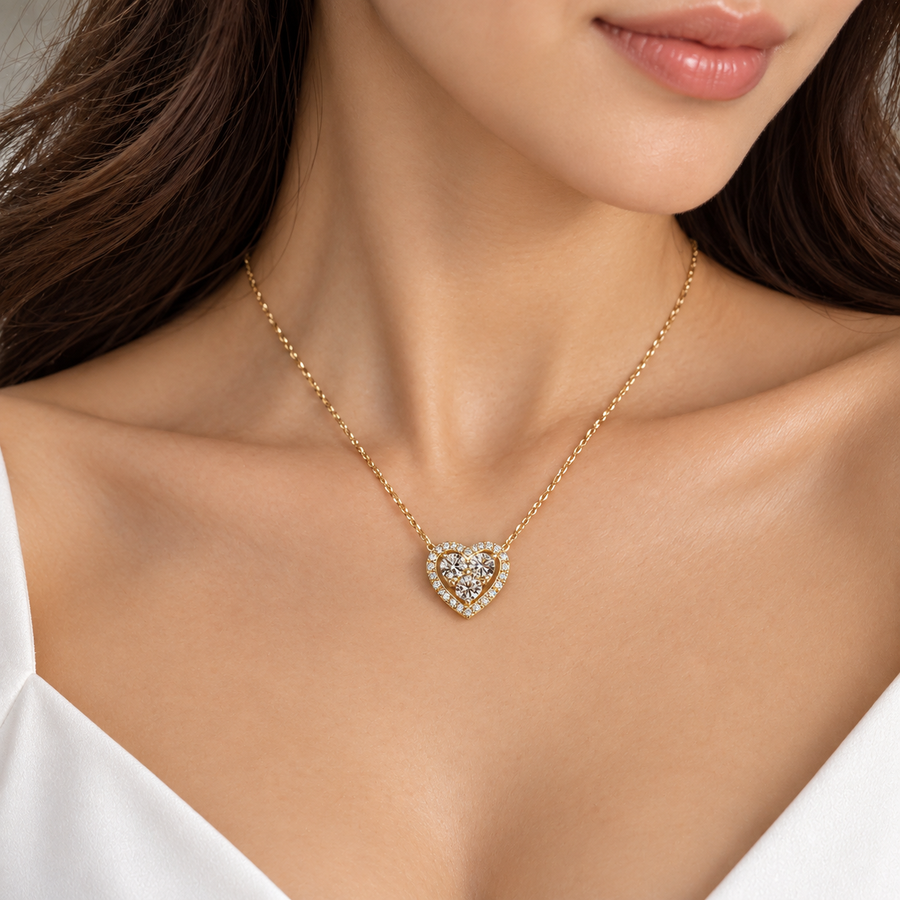 Halo Heart Pendant