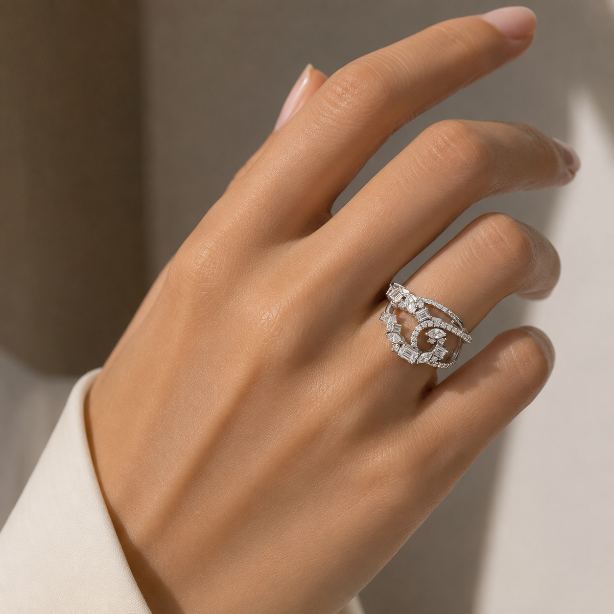 Infinity Shape Diamond Ring