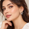 Love Knot Heart Diamond Stud Earring