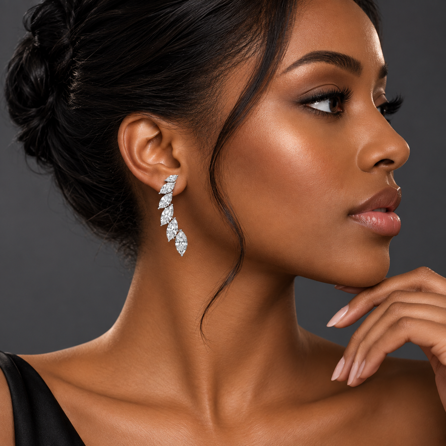 Marquise Fancy Diamond Earring