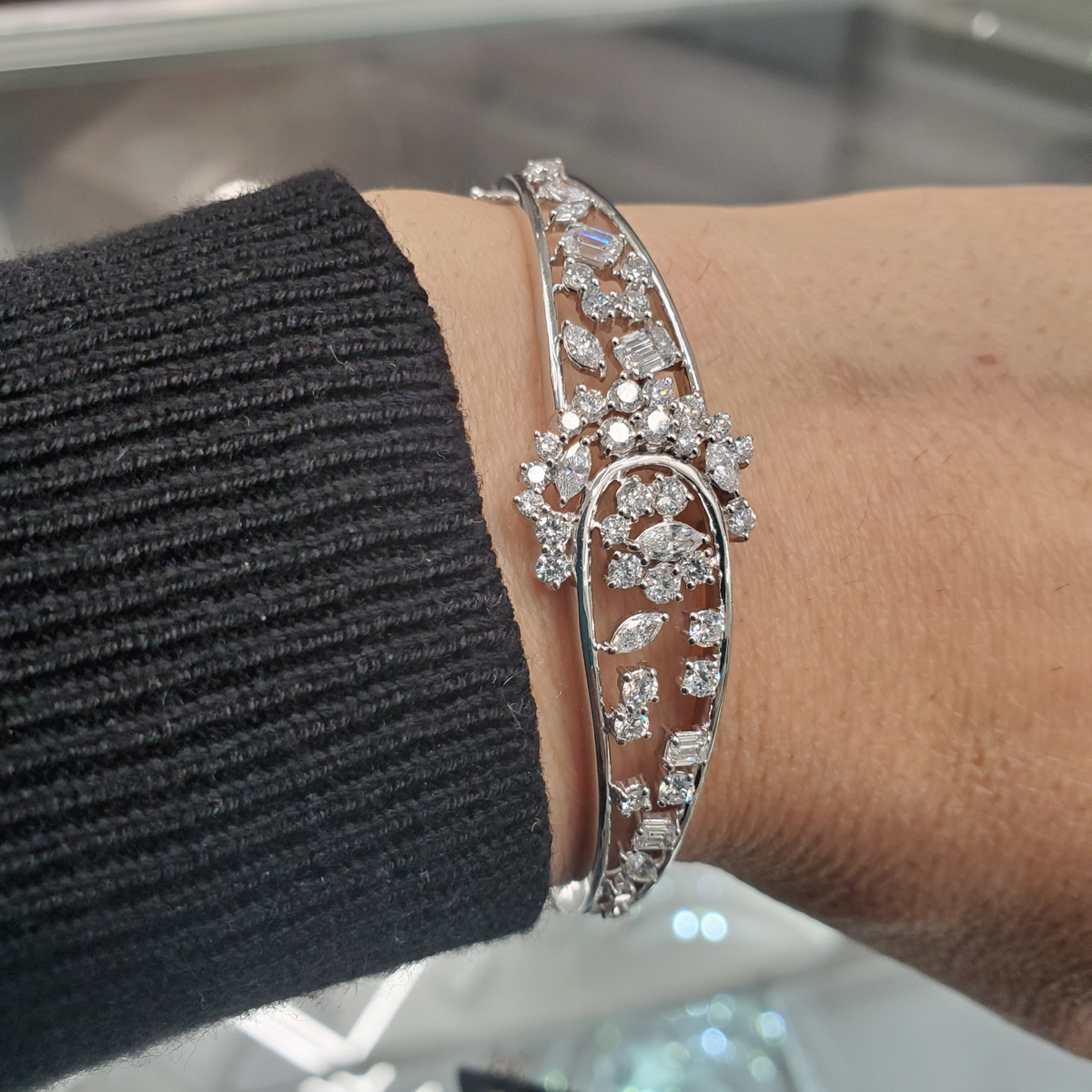 Mixed Fancy Shape Diamond Bangle