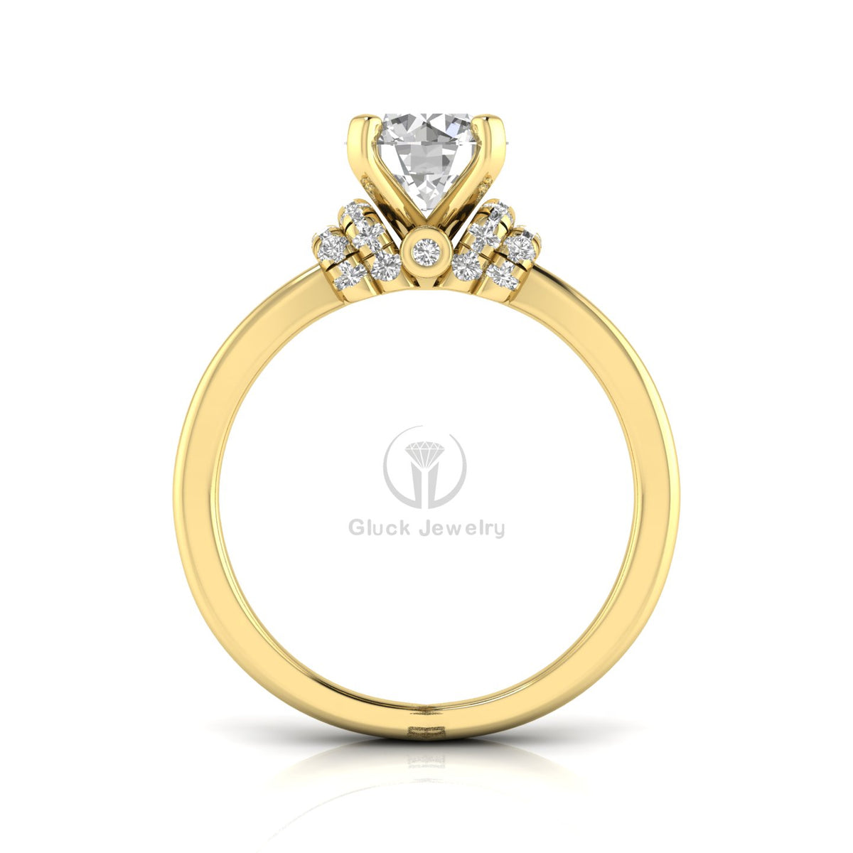 Plain Split Shank Lab Grown Diamond Engagement Ring