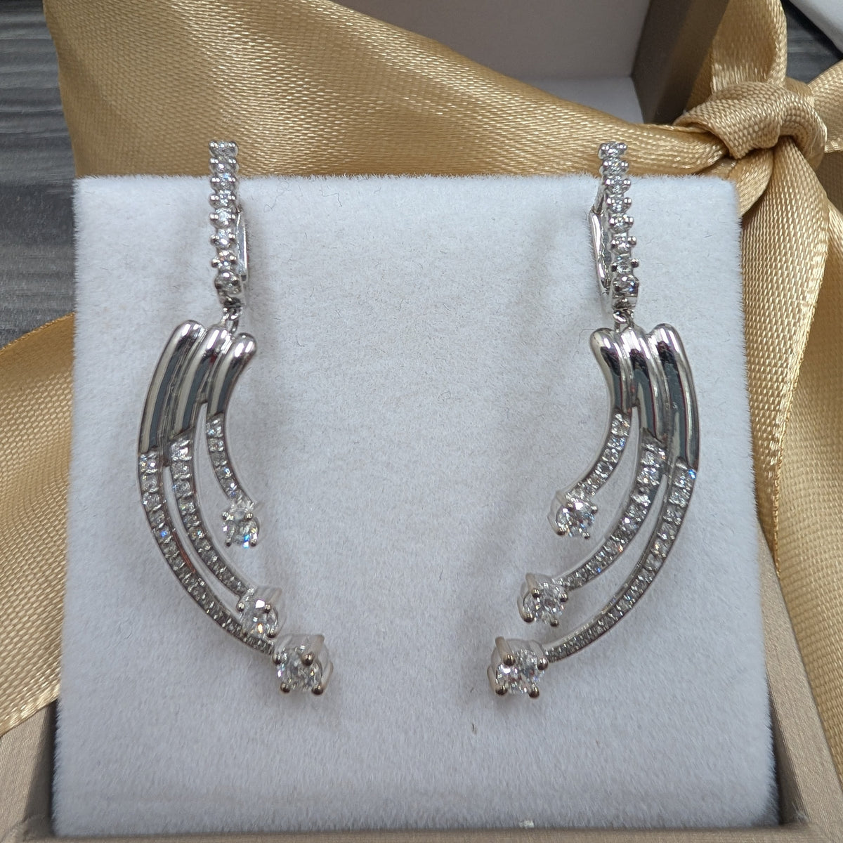 Shooting Star Diamond Drop Earring
