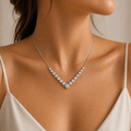 Véra Grand Chevron Diamond Necklace