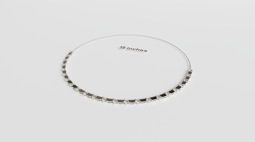 20 pointers Stone Finish Diamond Necklace