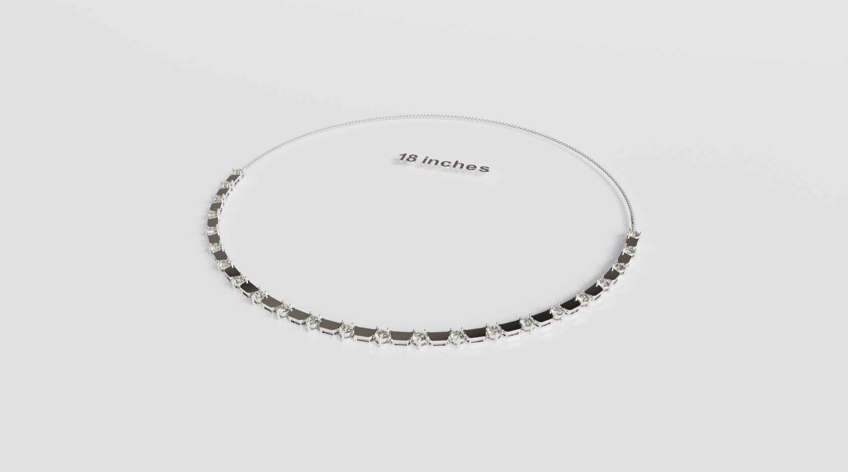 20 pointers Stone Finish Diamond Necklace