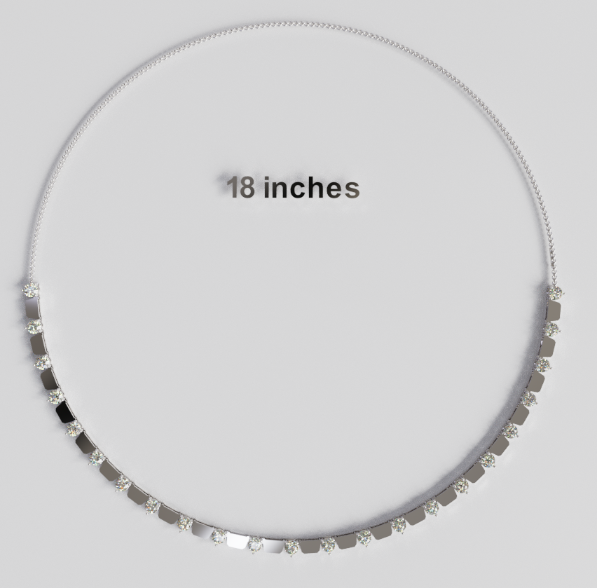 20 pointers Stone Finish Diamond Necklace