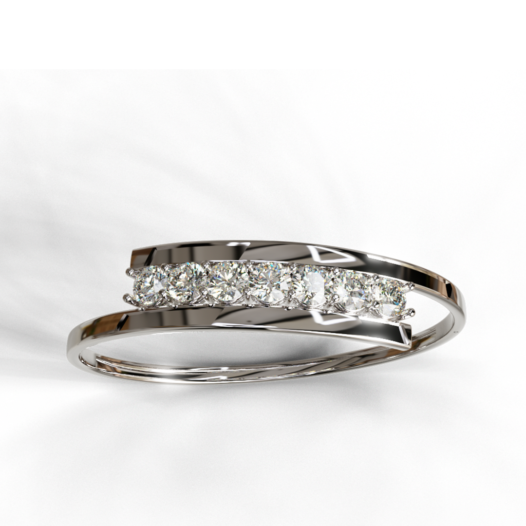 Half Carat 7 Stone Diamond Bangle
