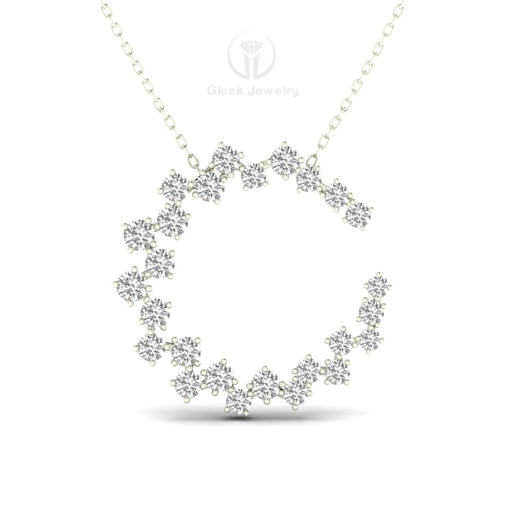 Round Diamonds Circle Pendant image 8