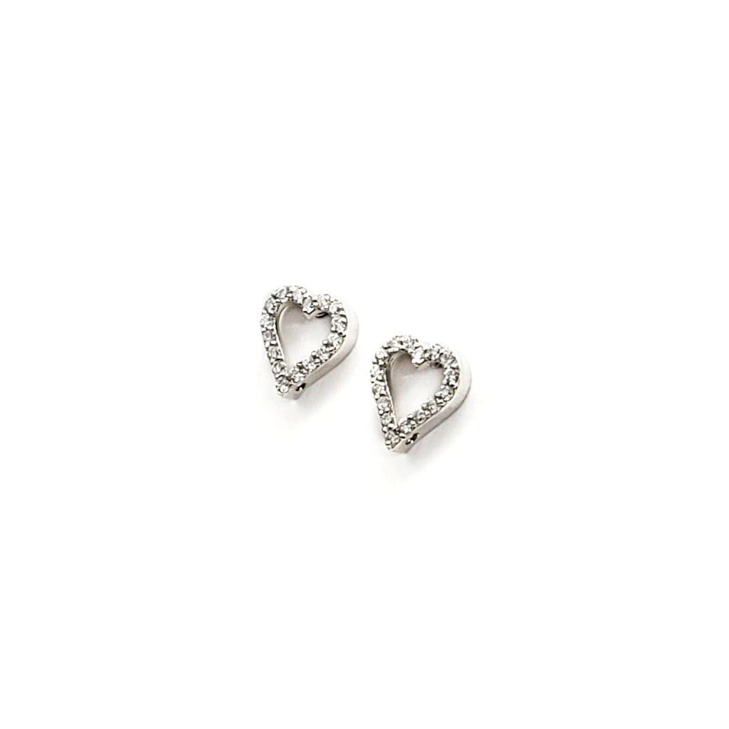 Heart Diamond Stud Earring image 1