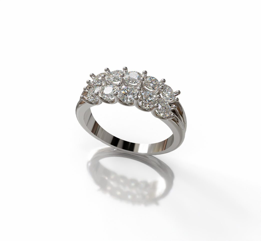 Split Shank Double Row Diamond Ring image 3