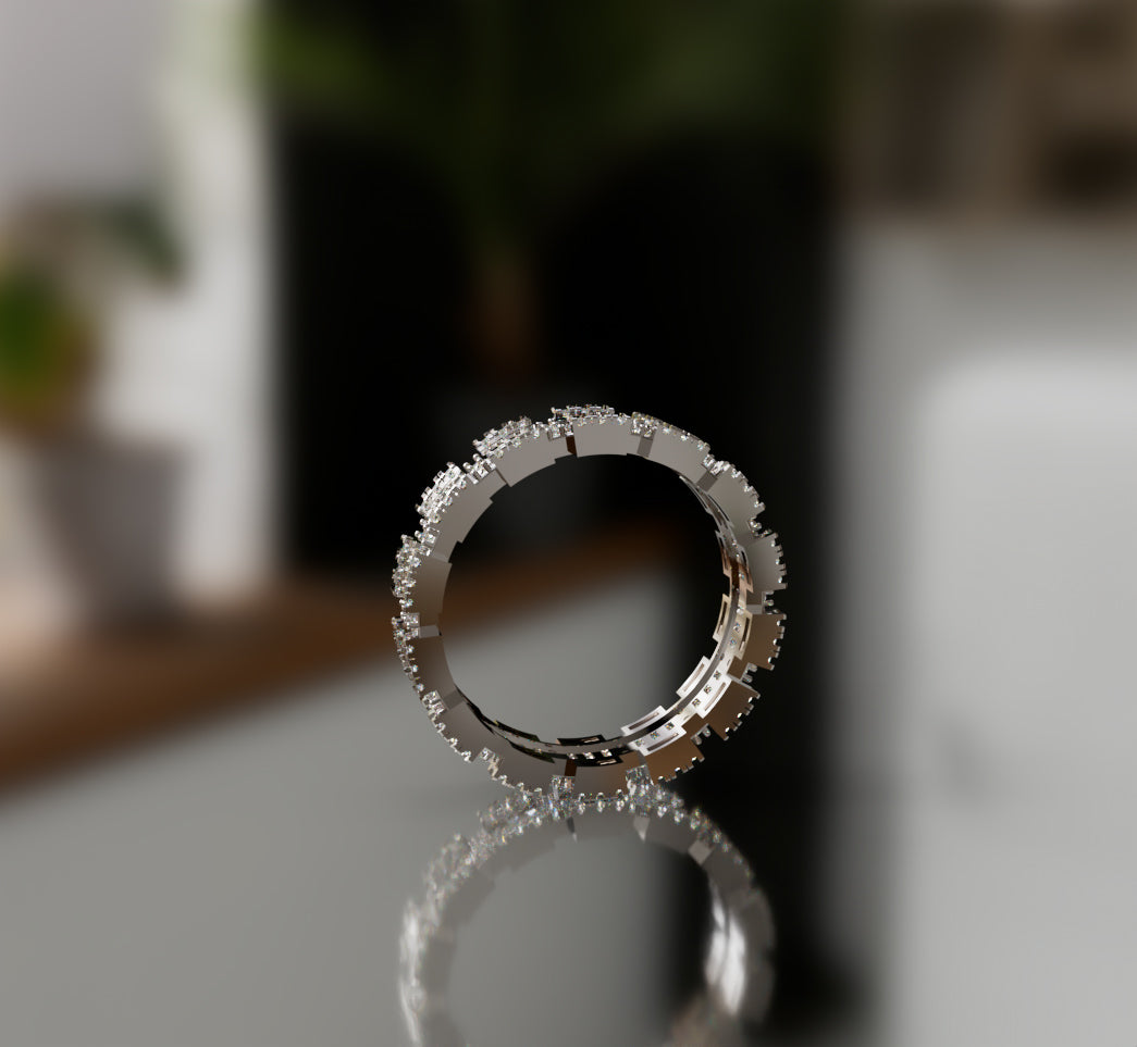 Baguette and Round Eternity Band image 12