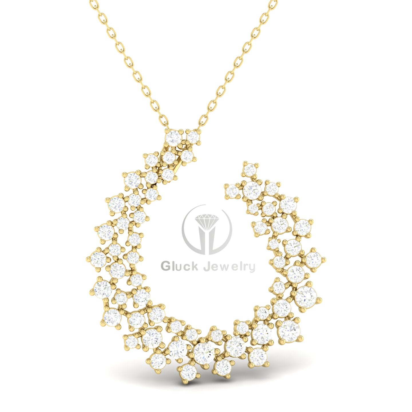 Open Circle Lab Grown Diamond Pendant image 7