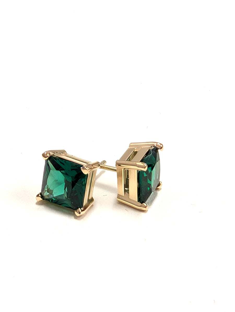Princess Cut Stud Earring
