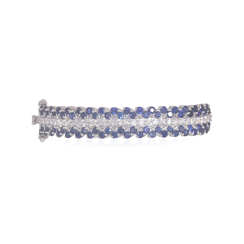 Diamond & Ruby Wave Design Bangle image 14