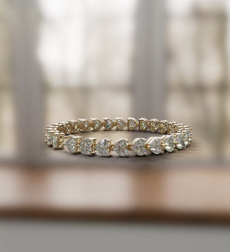50pts Heart Shape Diamond Bracelet image 3