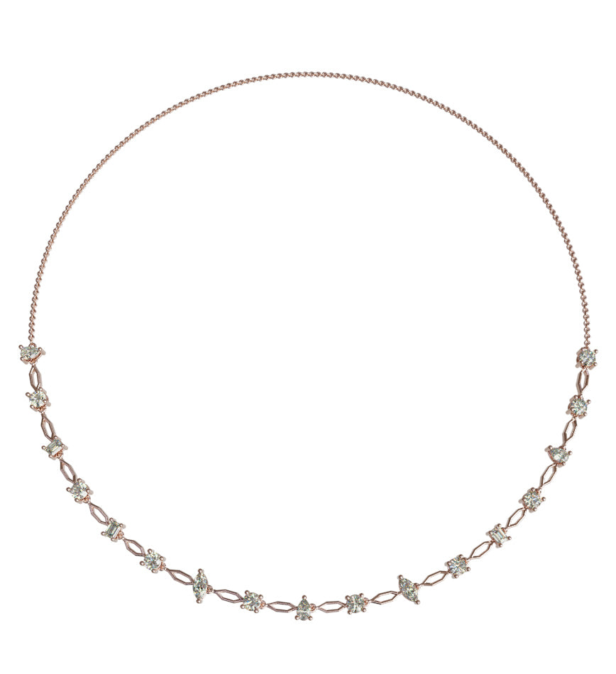 Fancy Link Diamond Necklace 16