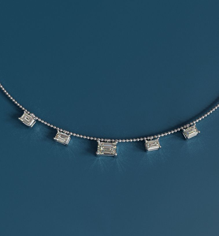 Selected Emerald cut necklace image 4