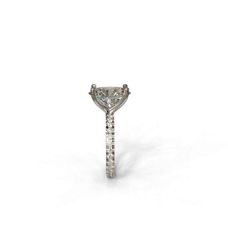 4ct Oval Cut Diamond Micro Pave Engagement Ring image 6