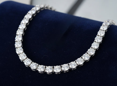 4 Prong Classic Diamond Tennis Necklace image 1