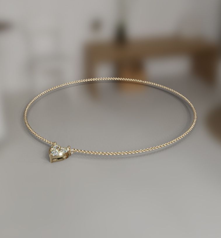 3 Carat Total Heart Shape Pendant image 5