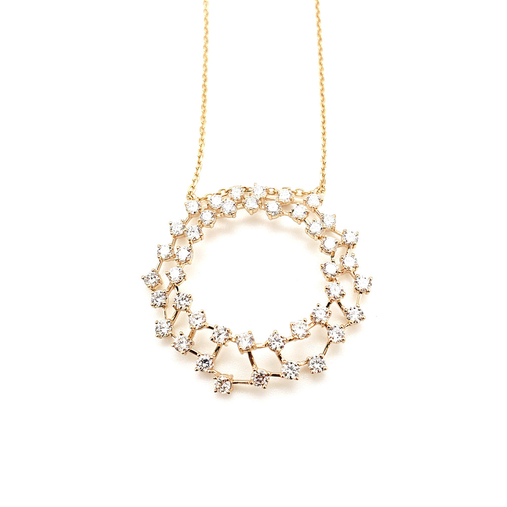 Double Circle Diamond Pendant image 0