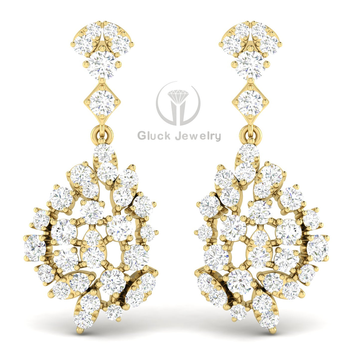 Diamond Dangle Earring image 2
