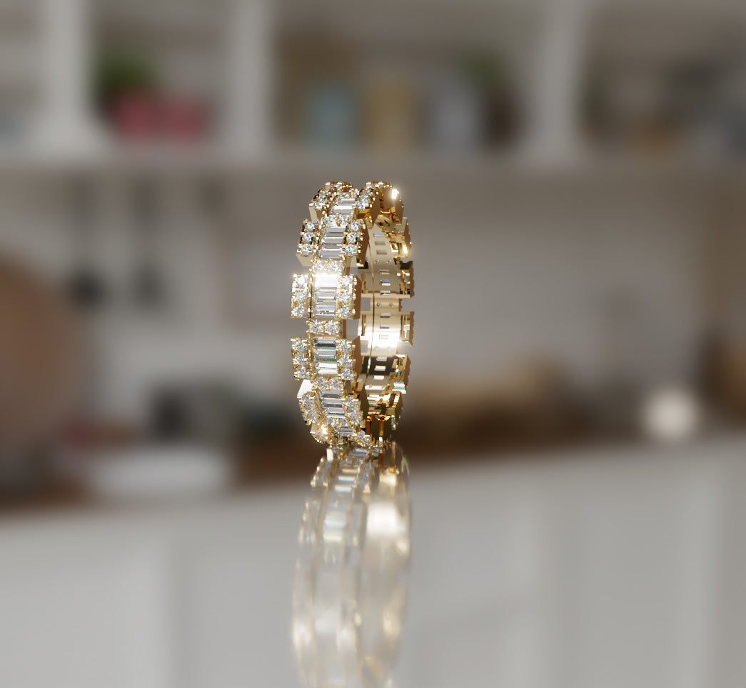 Baguette and Round Eternity Band image 5