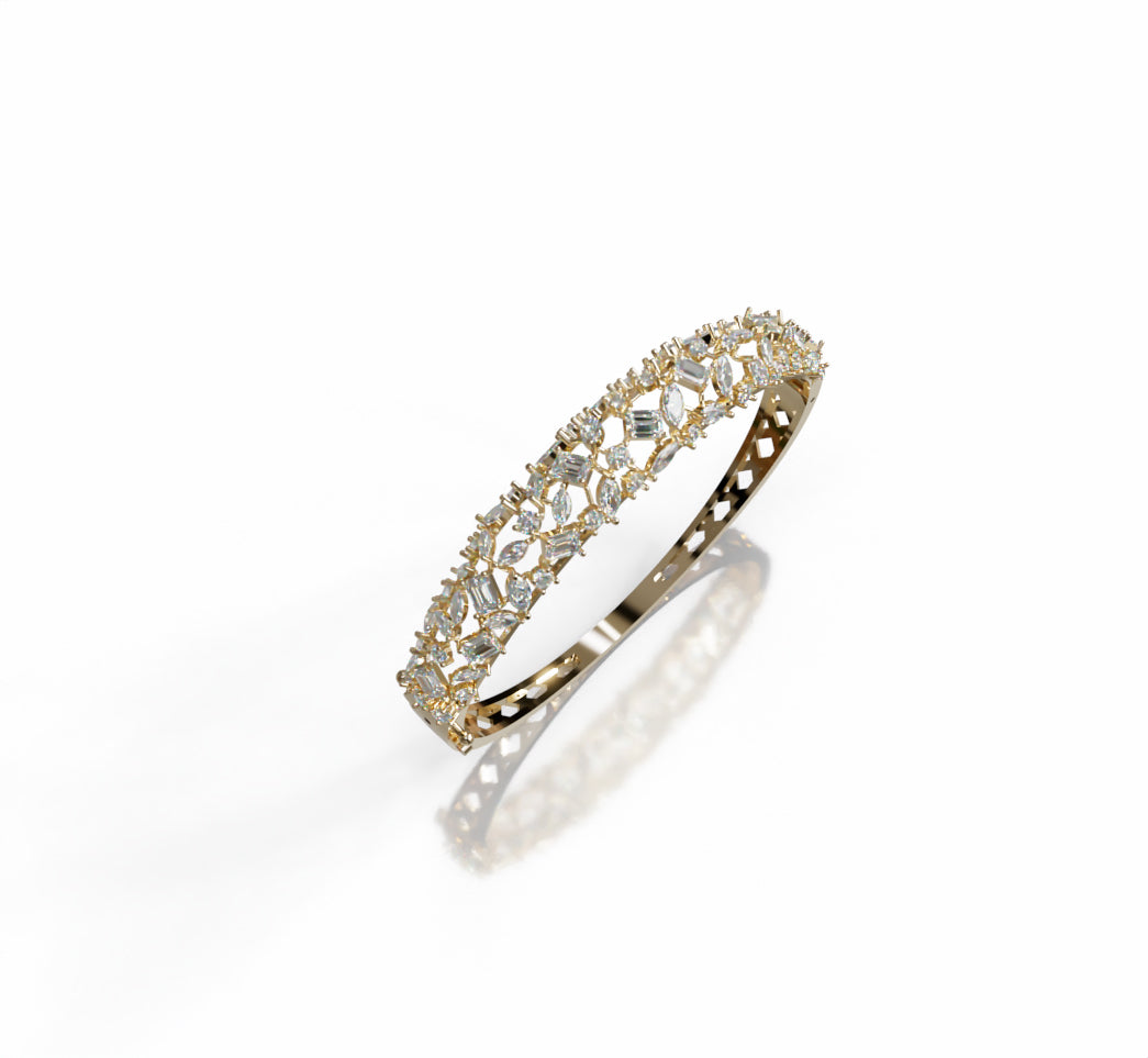 Fancy Shapes Mix Diamond Bangle image 12