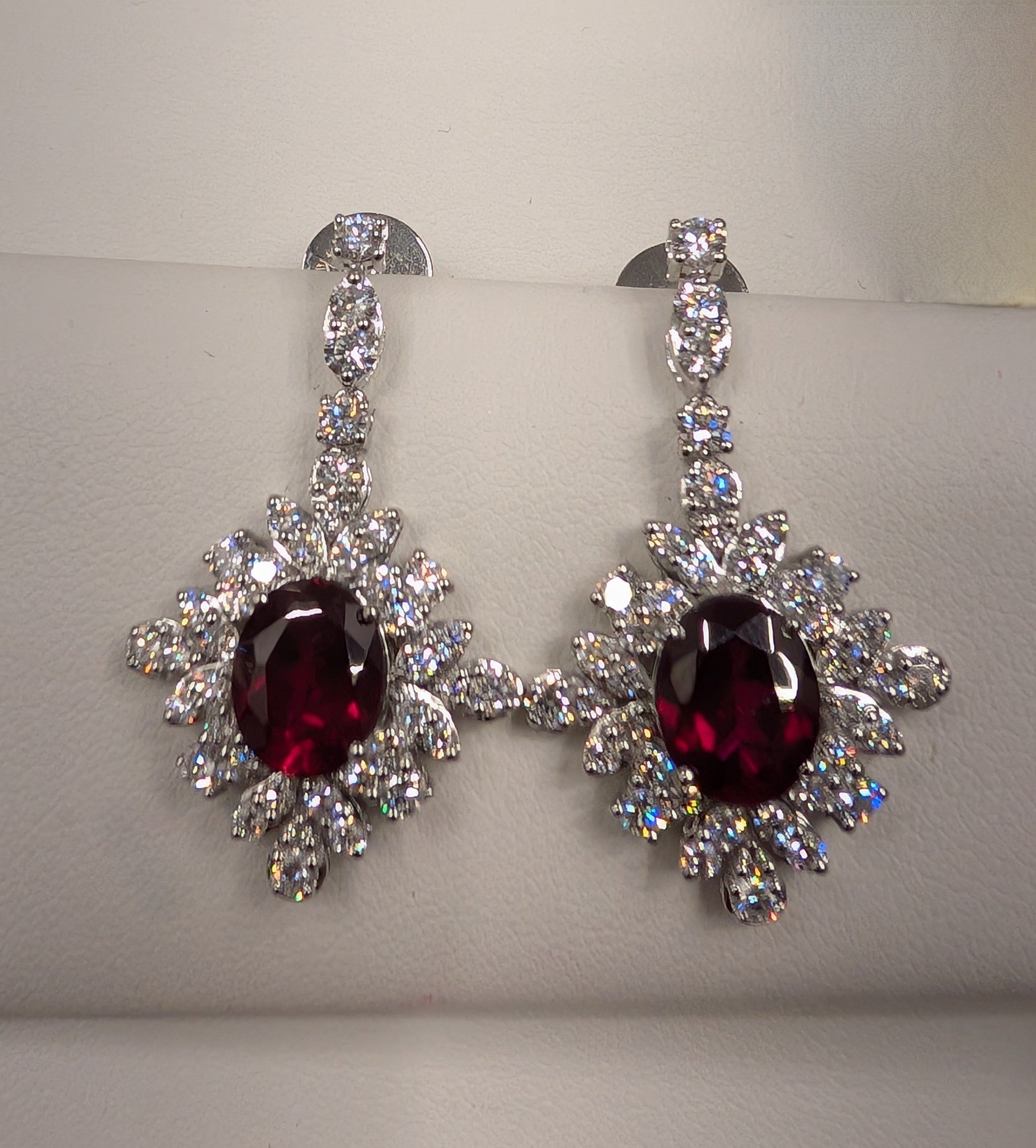 Oval Center Cluster Floral Stud Earring image 12