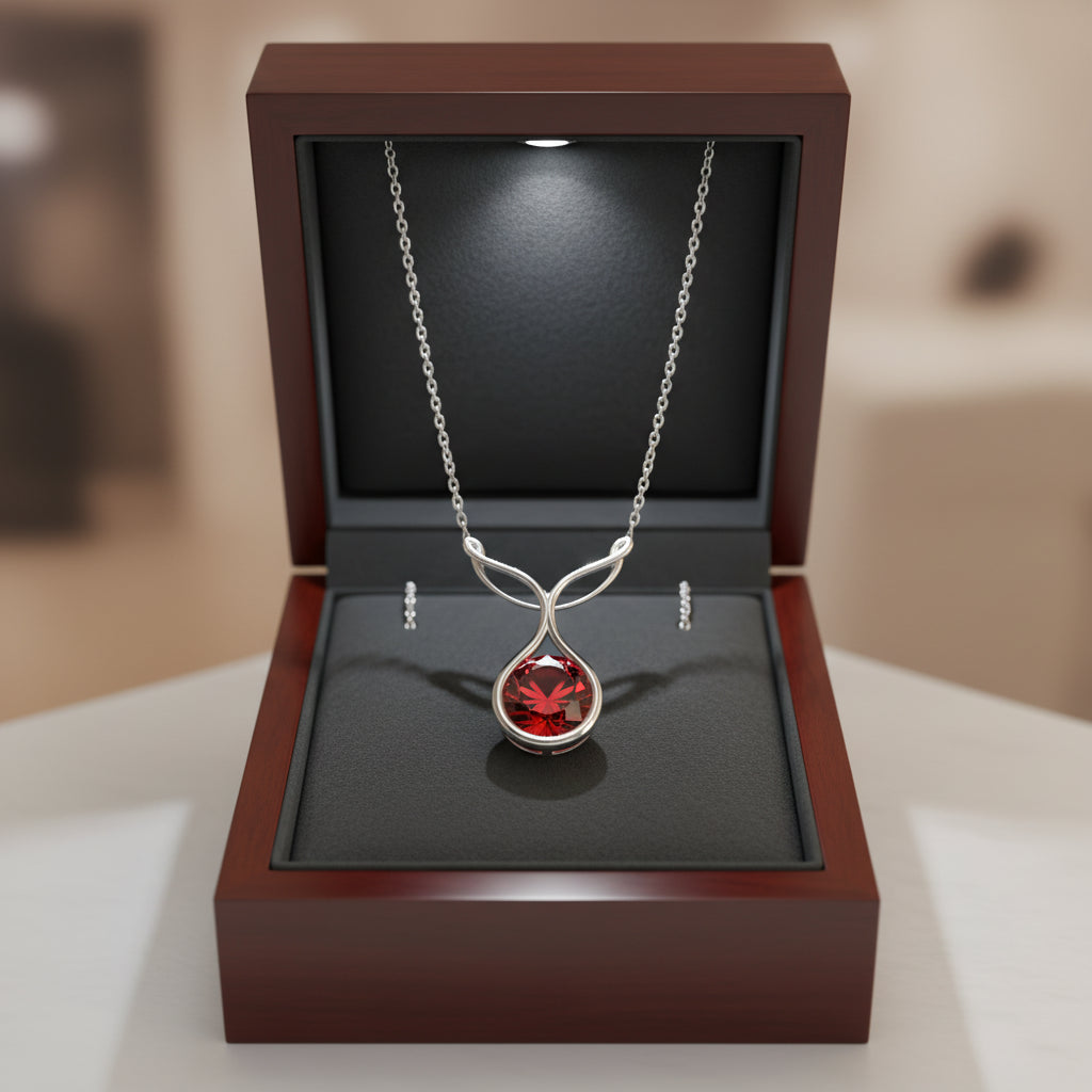 Crimson Tides Garnet Pendant image 4