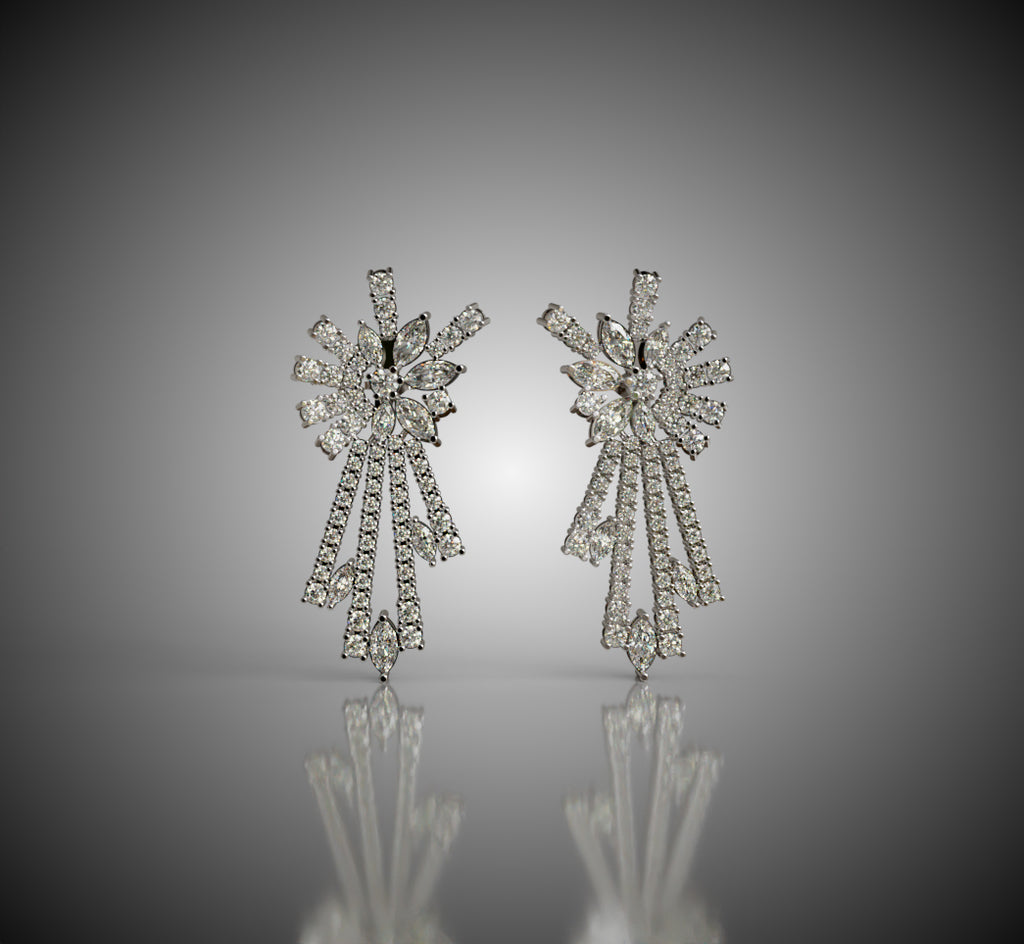 Stellar Radiance Diamond Dangle Earrings image 4