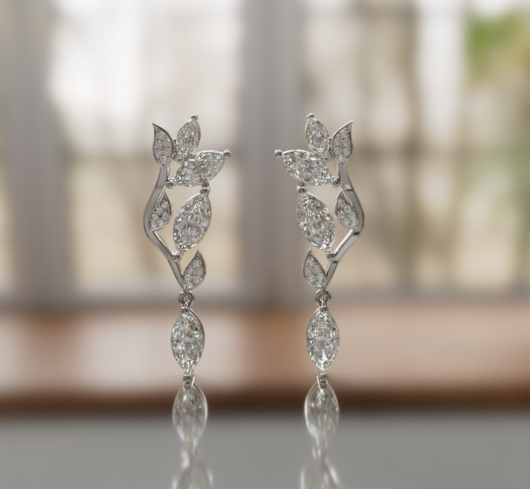 Fancy Marquise Diamond Dangle Earring image 8