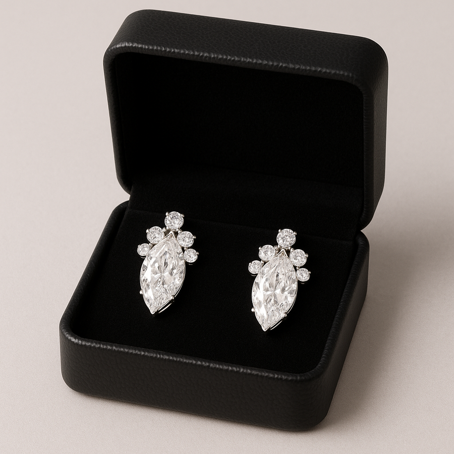 Lumière Crest Diamond Earrings
