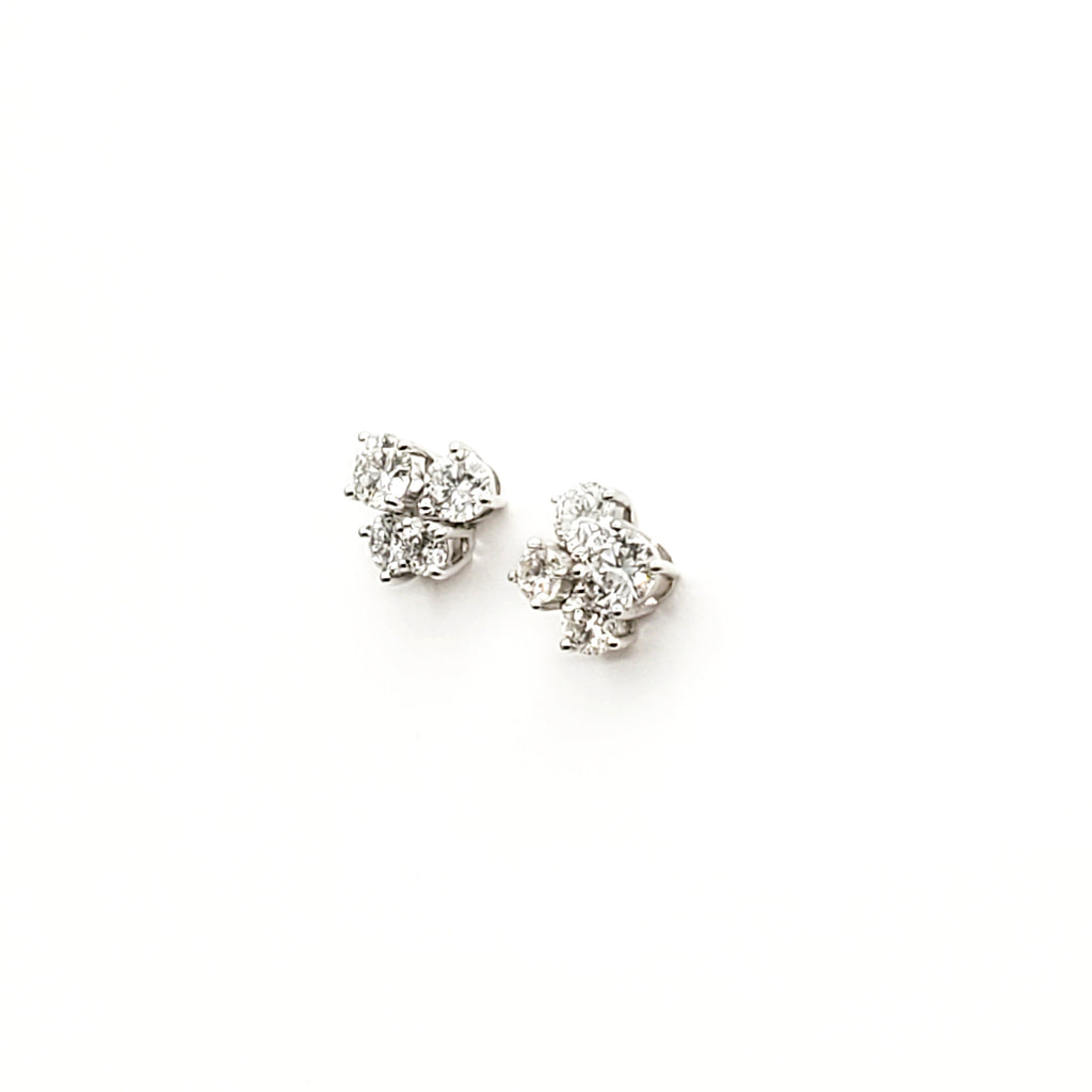 Four Stone Stud Earring image 2