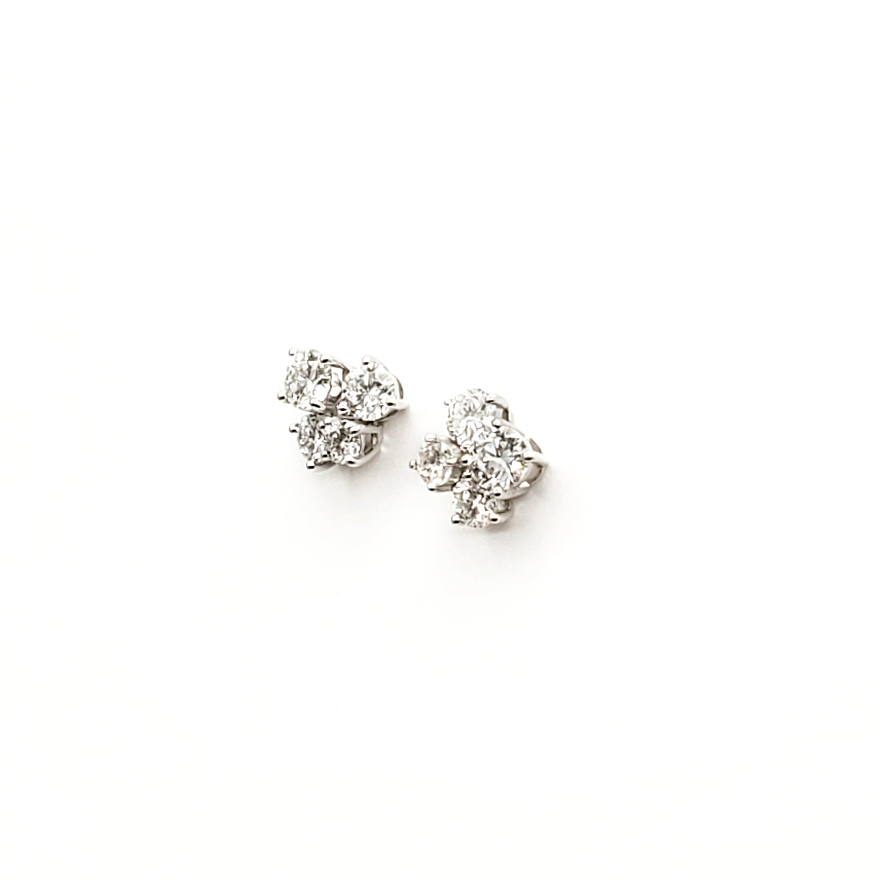 Four Stone Stud Earring image 2