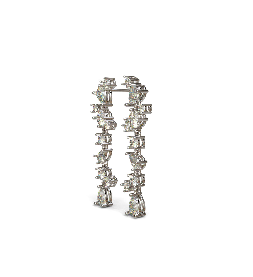 Fancy Drop Diamond Dangle Earring image 3