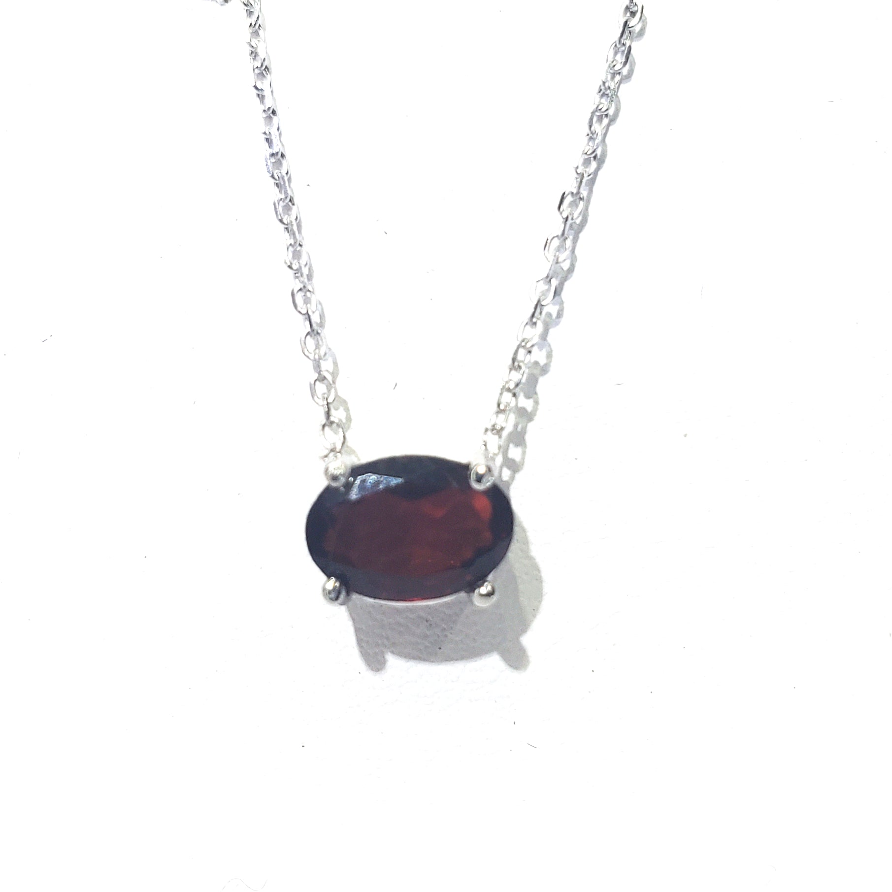 Oval Genuine Gem Stone  Stud Pendant image 1