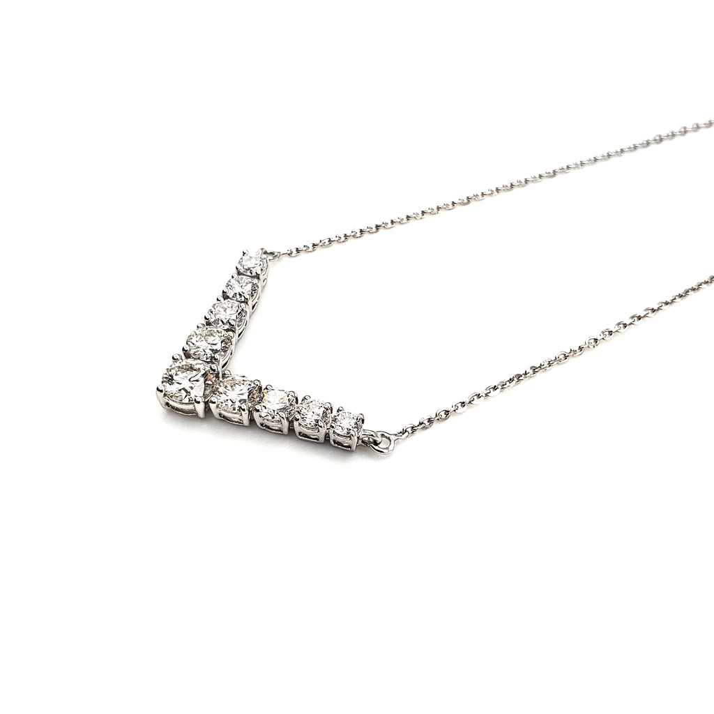 V Shaped Diamond necklace image 2