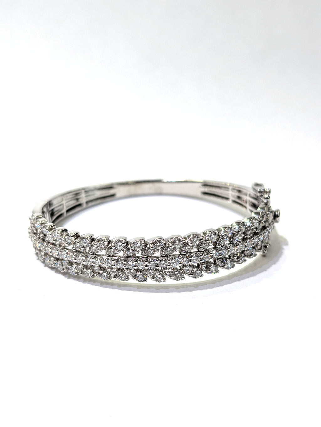 Diamond & Ruby Wave Design Bangle image 4