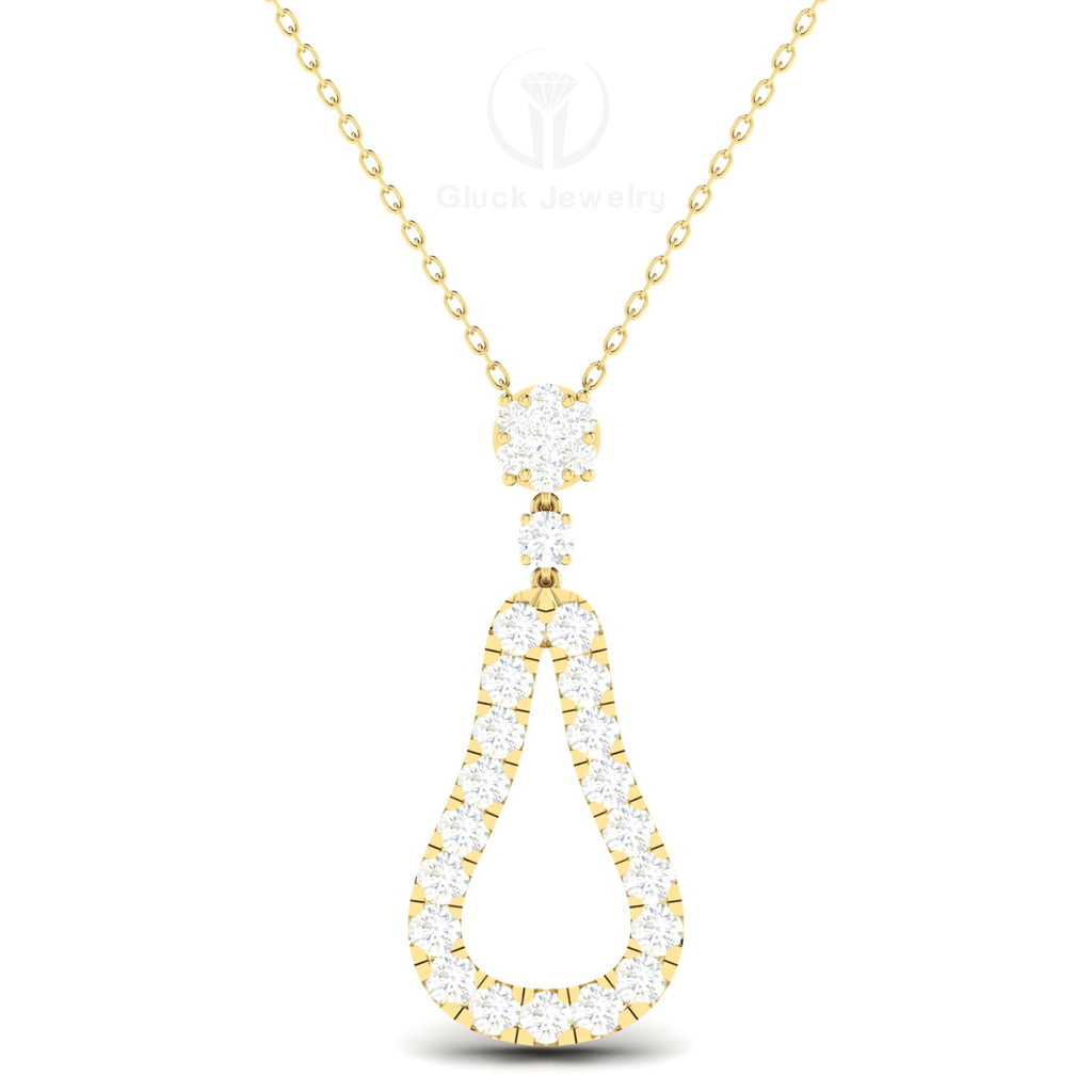 Pear Shape Diamond Pendant image 4