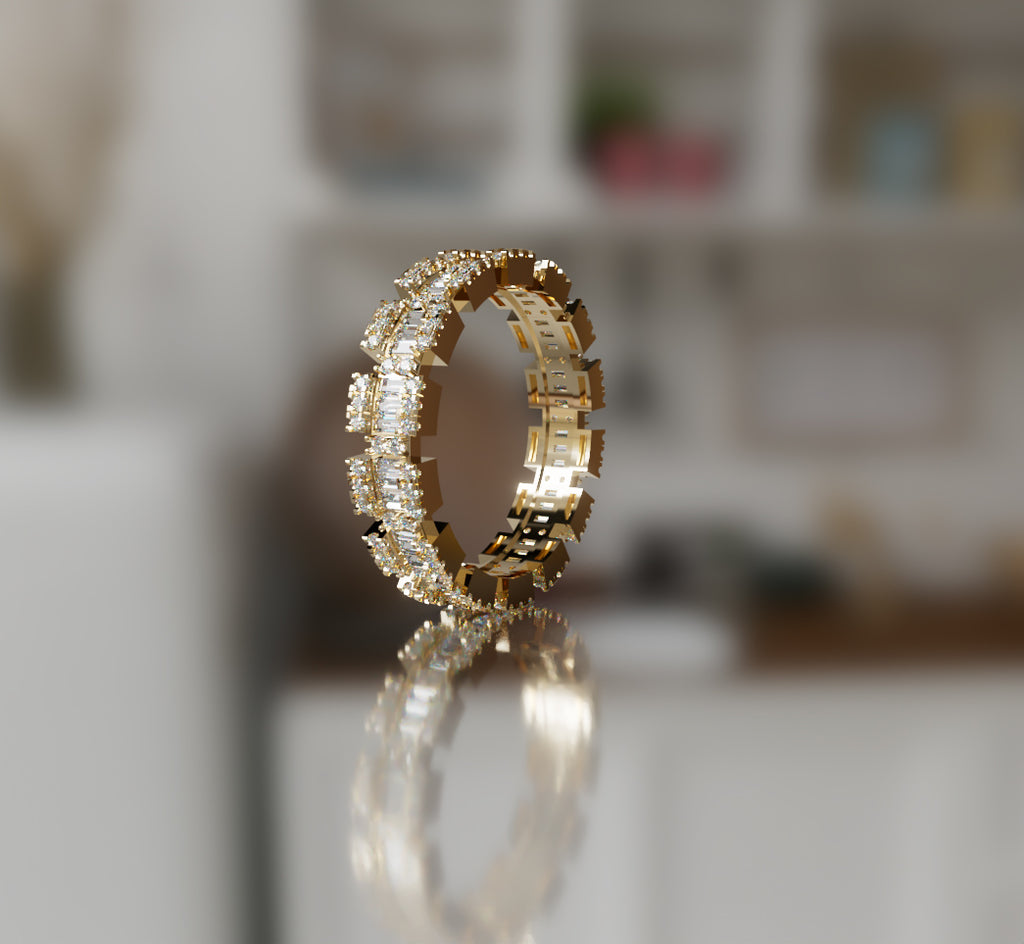 Baguette and Round Eternity Band image 8