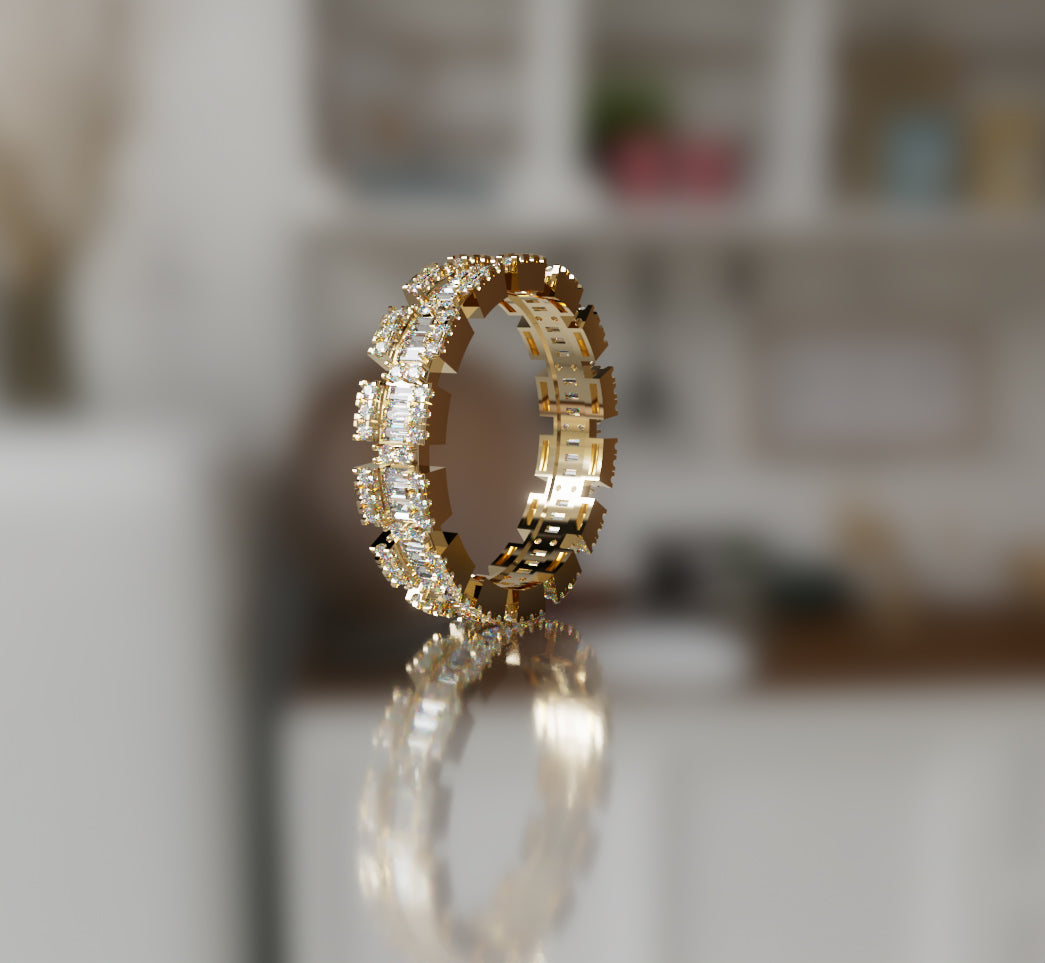 Baguette and Round Eternity Band image 8
