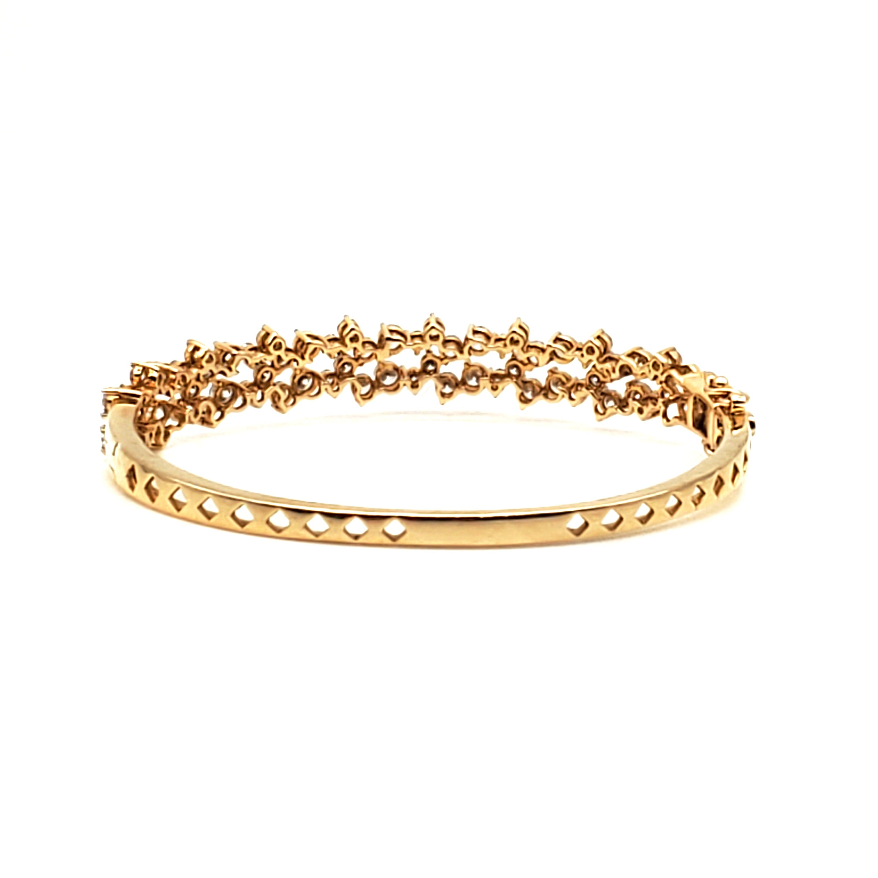 Round Diamond Cluster Bangle image 2