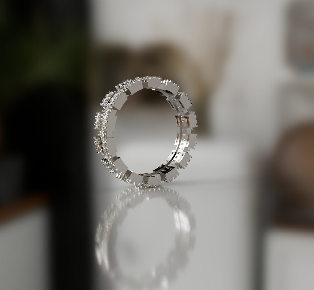 Baguette and Round Eternity Band image 10