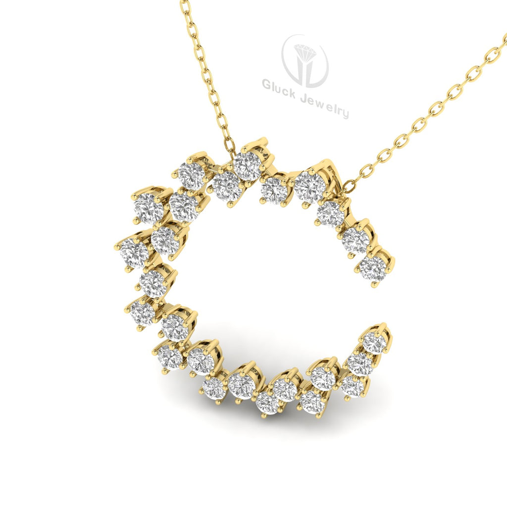 Round Diamonds Circle Pendant image 7