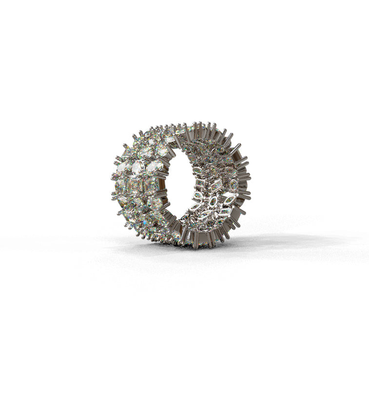 Wide Fancy Diamond Ring image 1